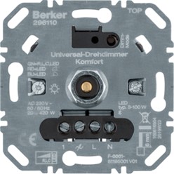 Dimmer berker Hager Universele draaidimmer comfort (R, L, C, LED), soft-klik 296110